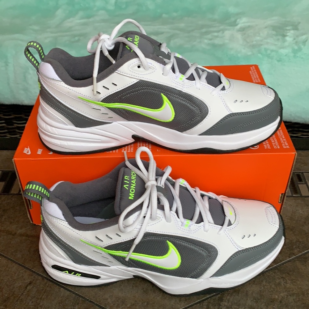 NIKE AIR MONARCH IV WHITE/WHITE-COOL GREY MENS - Picture 2 of 15